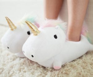 Pantofole unicorno luminose