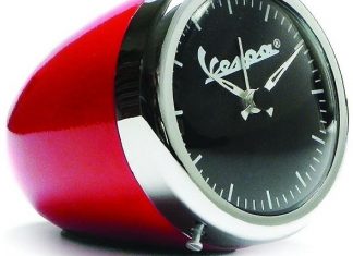Vespa bedside alarm clock - Red