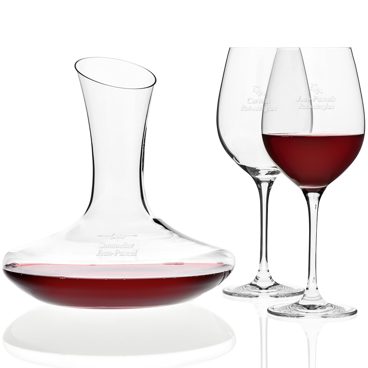 Maverton 6 Calici da vino Rubino XL 18 brindisi 530 ml in vetro incisione personalizzata ideali per il vino rosso e bianco – idea regalo per la donna 